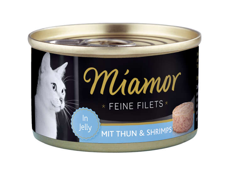 Miamor Katzen-Nassfutter Feine Filets heller Thun + Schrimps in Jelly